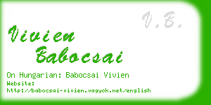 vivien babocsai business card